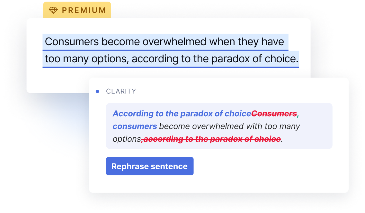 Full sentence rewrites examples